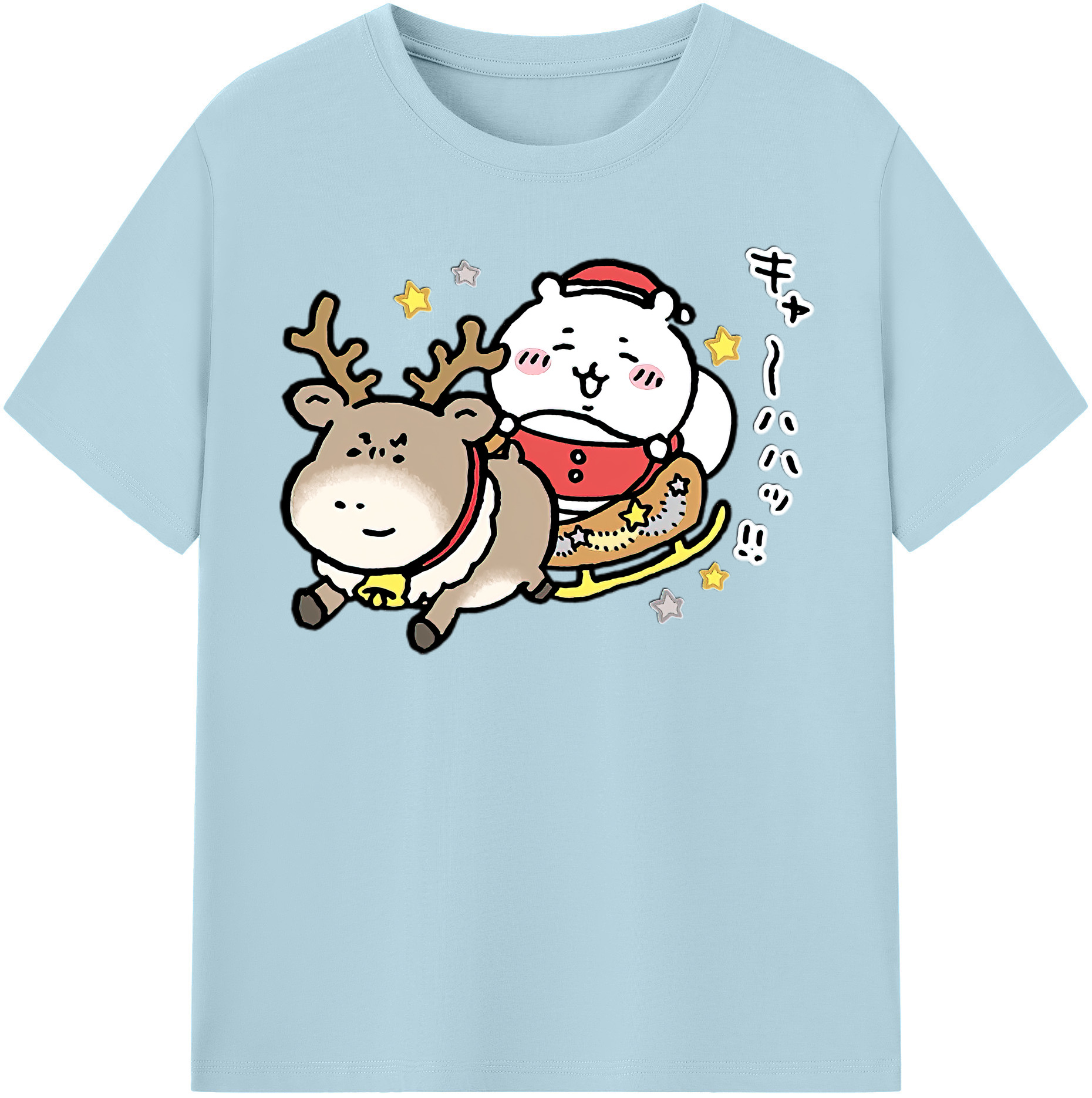 （画像用） ちいかわ ちいかわ Chii-kawa chiikawa 綿100％半袖Tシャツ（フロントプリント）